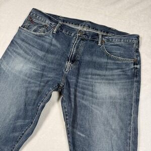 Polo Ralph Lauren Jeans Mens 38x30 Blue Hampton Straight Leg Denim Medium Wash
